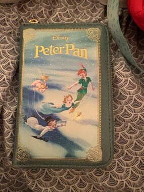 Disney Loungefly Peter Pan Zip Wallet - Teal and Sky Blue Artwork